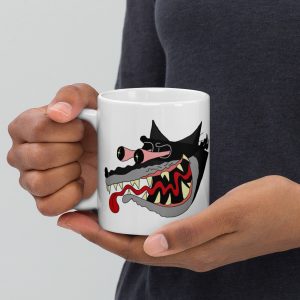 GLM Ed Roth Raccoon - White glossy mug